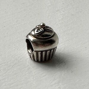 Pandora sterling silver cupcake charm